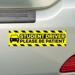 Pegatina Para Coche Conductor Estudiantil Por Favor Sea Paciente