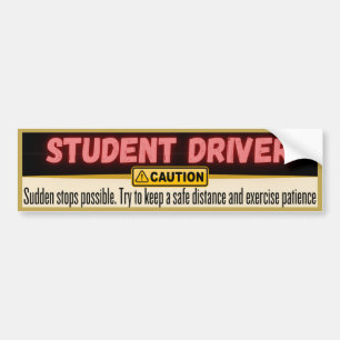 Pegatina Para Coche Conductor estudiantil, precaución, paciencia