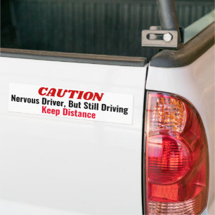 Pegatina Para Coche Conductor nervioso, pero aún manejando divertido