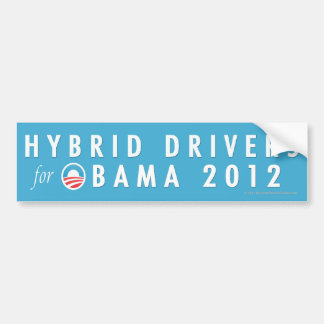 Pegatina Para Coche Conductores 2012 de Favorable-Obama Hydrid