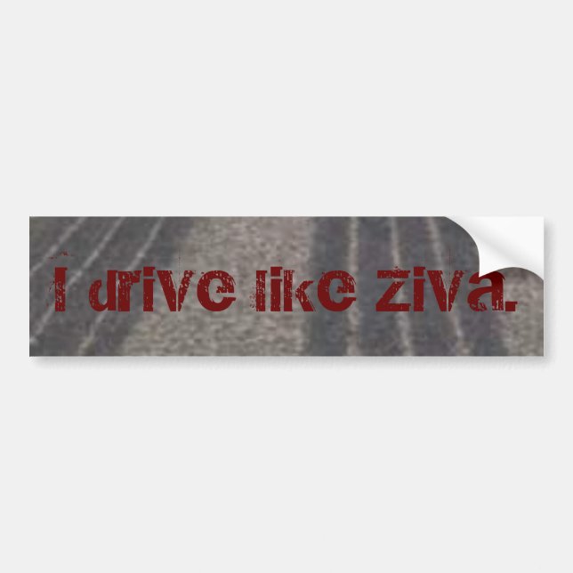 Pegatina Para Coche Conduzco como Ziva. (Frente)
