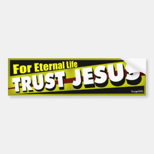 Pegatina Para Coche Confianza Jesús para la vida eterna