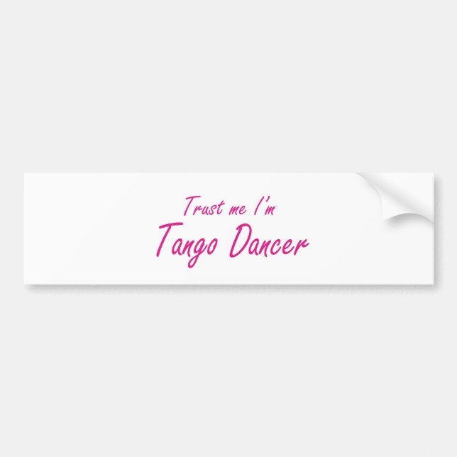 Pegatina Para Coche Confíeme en, yo son bailarín del tango (Frente)
