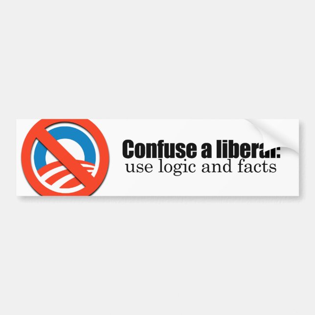Pegatina Para Coche Confunda a un liberal (Frente)