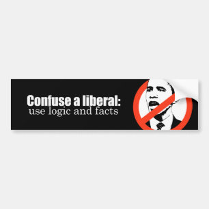 Pegatina Para Coche Confunda un Bumpersticker liberal
