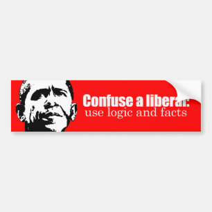 Pegatina Para Coche Confunda un Bumpersticker liberal