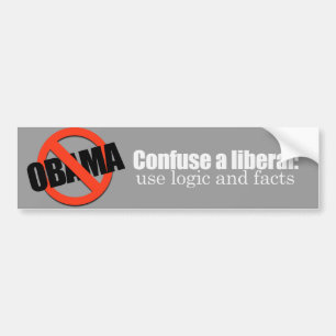 Pegatina Para Coche Confunda un Bumpersticker liberal