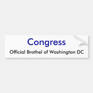 Pegatina Para Coche Congreso, burdel oficial del Washington DC