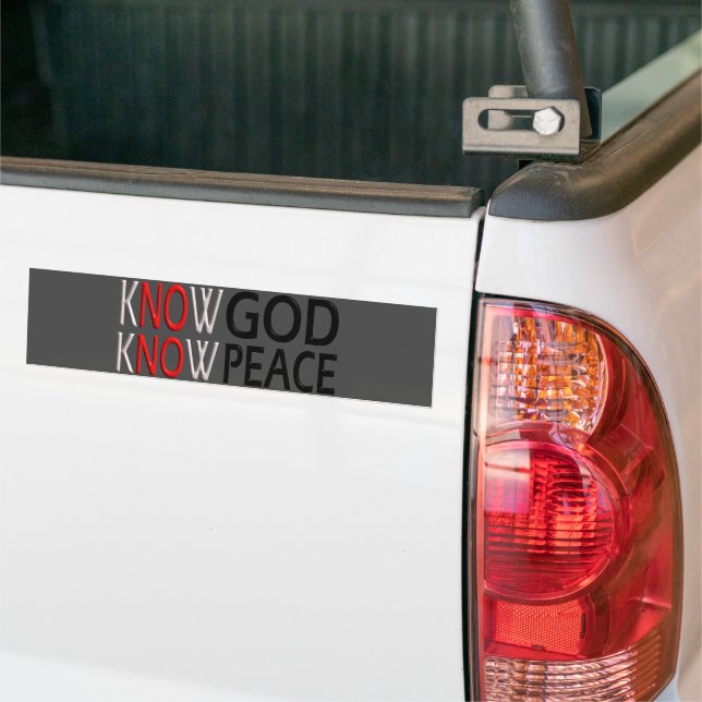 Pegatina Para Coche Conozca a Dios. (En Camión)