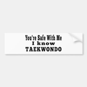 Pegatina Para Coche Conozco el Taekwondo
