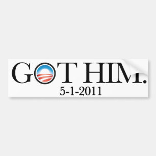 PEGATINA PARA COCHE CONSEGUIDO LO. OBAMA CONSIGUIÓ OSAMA. BIN LADEN ES