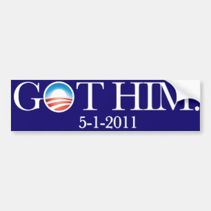 Pegatina Para Coche Conseguido lo. Osama bin Laden falleció. 5-5-11.