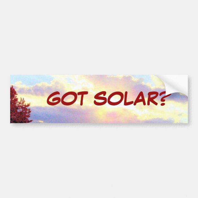 Pegatina Para Coche ¿CONSEGUIDO SOLAR? bumpersticker (Frente)