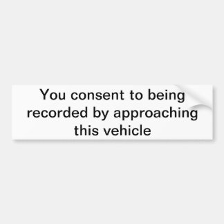 Pegatina Para Coche Consentimiento de registración
