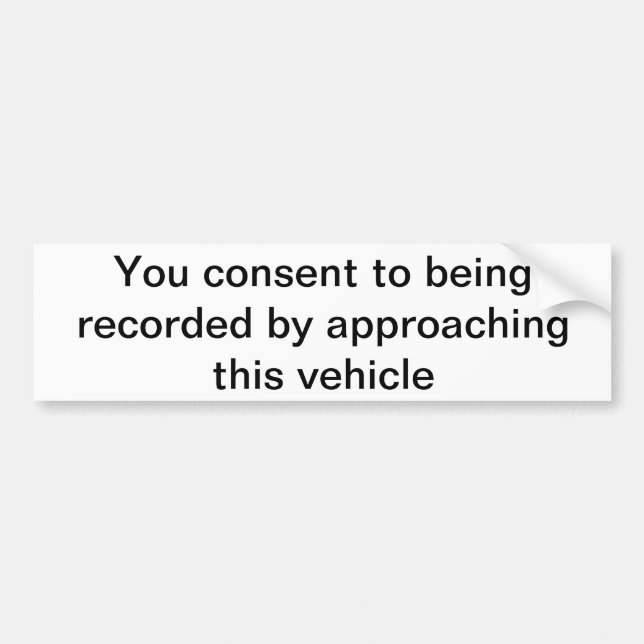 Pegatina Para Coche Consentimiento de registración (Frente)