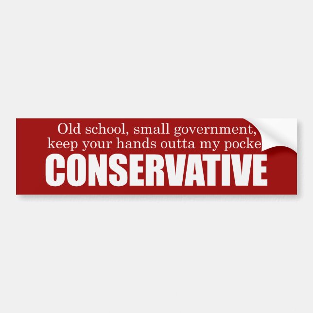 Pegatina Para Coche Conservador Bumpersticker de la escuela vieja (Frente)