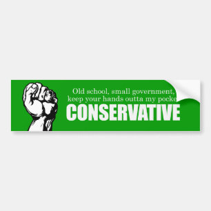 Pegatina Para Coche Conservador Bumpersticker de la escuela vieja