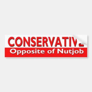 Pegatina Para Coche Conservador - contrario de Nutjob