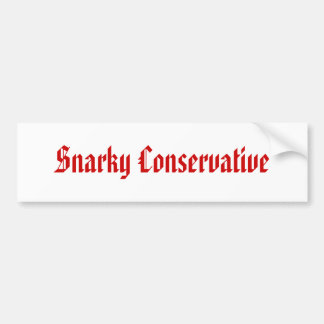 Pegatina Para Coche Conservador de Snarky