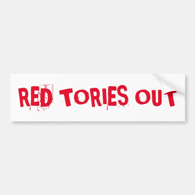 Pegatina Para Coche Conservadores rojos hacia fuera (Frente)