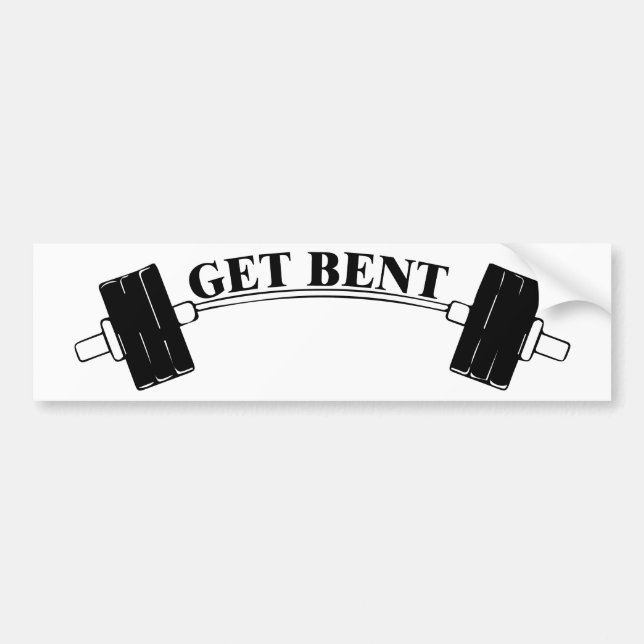 Pegatina Para Coche Consiga la camiseta doblada del Barbell (Frente)
