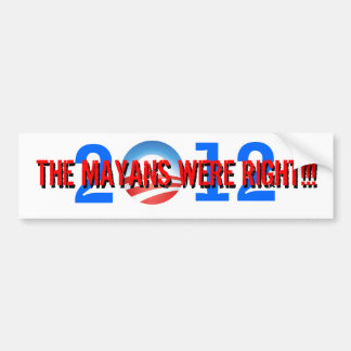 Pegatina Para Coche Conspiración Obama-Maya