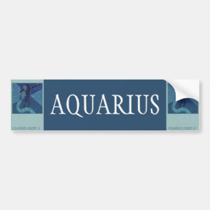 Pegatina Para Coche Constelación de Acuario, astrología zodiacal vinta