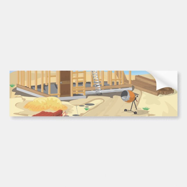 Pegatina Para Coche construcción (Frente)