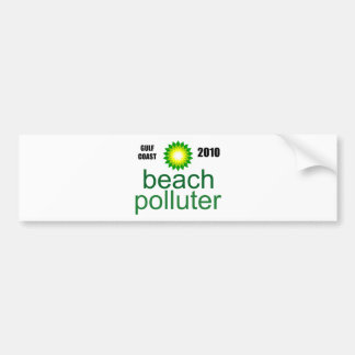 Pegatina Para Coche Contaminador de la playa - Costa del Golfo 2010