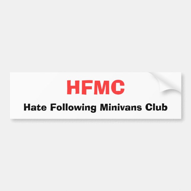 Pegatina Para Coche Contra los minivanes (Frente)