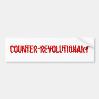 Pegatina Para Coche Contrarrevolucionario Bumpersticker