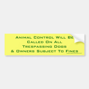 Pegatina Para Coche Control de animales