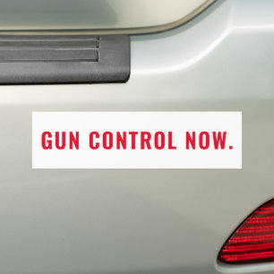 Pegatina Para Coche Control de armas Ahora texto minimalista blanco y 