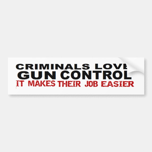 Pegatina Para Coche Control de armas criminal anti de Obama político (Frente)