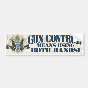 Pegatina Para Coche Control de armas: Usando ambas manos Arma-Toting