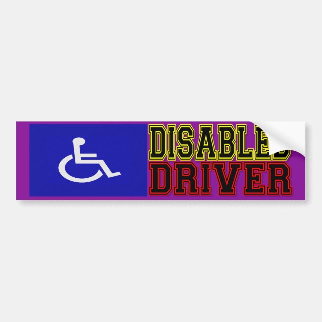 Pegatina Para Coche Controlador deshabilitado (Frente)