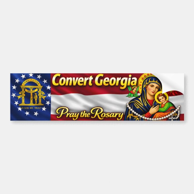 Pegatina Para Coche Convert Georgia Bumper Sticker (Frente)