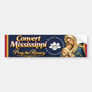 Pegatina Para Coche Convert Mississippi. Pray the Rosary