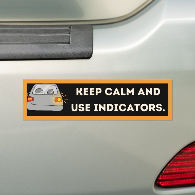 Pegatina Para Coche Cool Modern Indicator Safety Bumper Sticker (en coche)