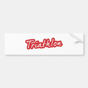 Pegatina Para Coche Cool Triathlon design