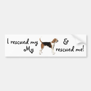 Pegatina Para Coche Coonhound del caminante de Treeing del rescate