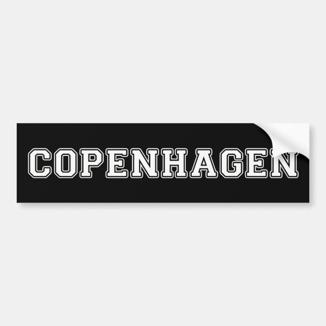 Pegatina Para Coche Copenhague Dinamarca (Frente)
