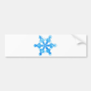 Pegatina Para Coche Copo de nieve de invierno azul