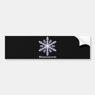 Pegatina Para Coche Copo de nieve del azul de Minnesnowta
