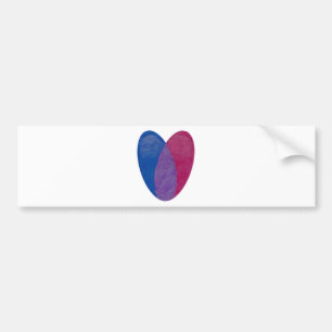 Pegatina Para Coche Corazón bisexual
