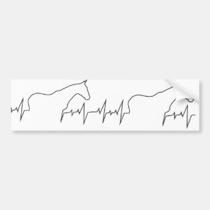 Pegatina Para Coche Corazón-caballo-y-cuerpo