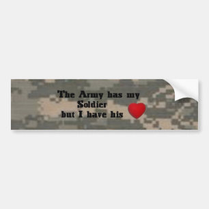 Pegatina Para Coche Corazón de mi soldado