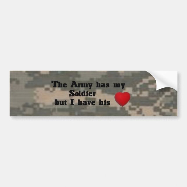 Pegatina Para Coche Corazón de mi soldado (Frente)