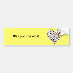 Pegatina Para Coche Corazón de pollo