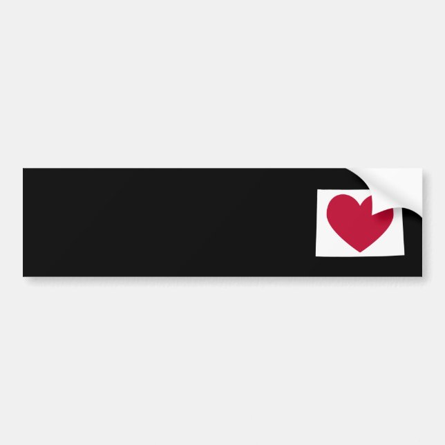 Pegatina Para Coche Corazón de Wyoming (Frente)